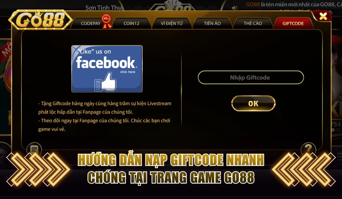 huong dan nap giftcode nhanh chong tai trang game go88