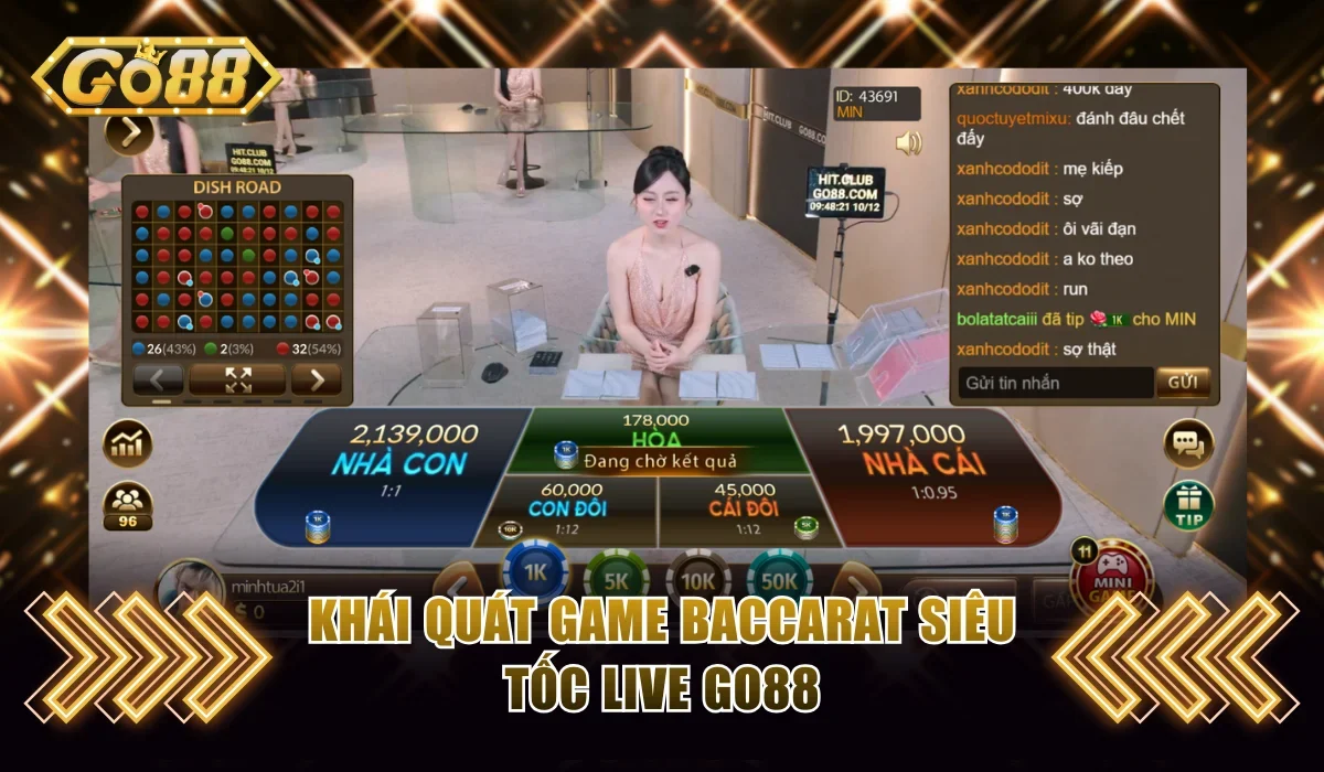 Khái quát game Baccarat siêu tốc live Go88