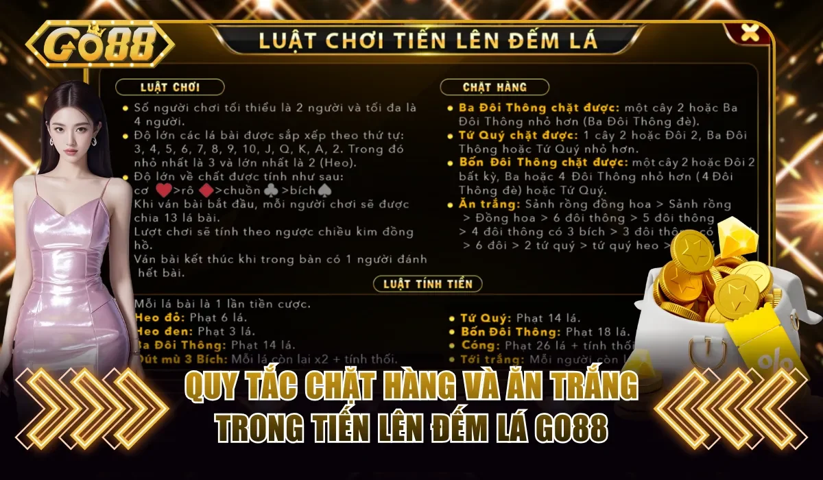 Tiến Lên Đếm Lá Go88 Đổi Thưởng Hấp Dẫn Top 1 Thị Trường 3 Quy tắc chặt hàng và ăn trắng trong Tiến Lên Đếm Lá Go88