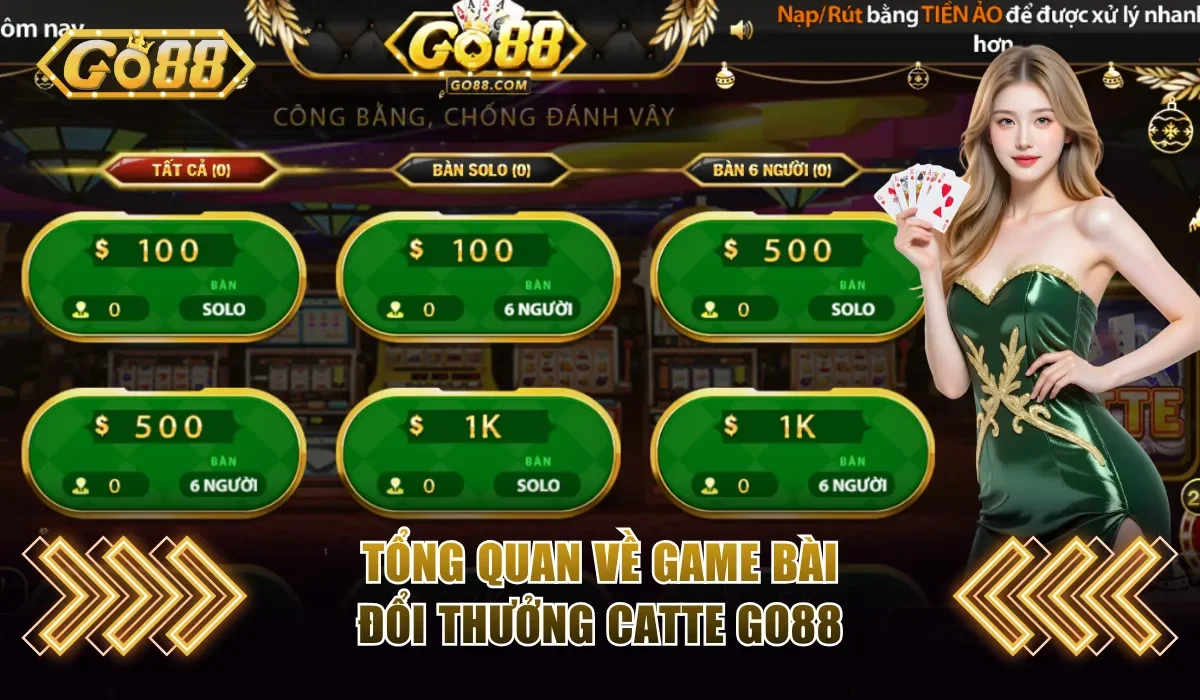 Tổng quan về game bài đổi thưởng Catte Go88