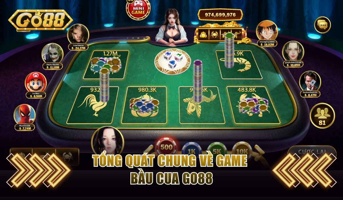 Tổng quát chung về game bầu cua Go88