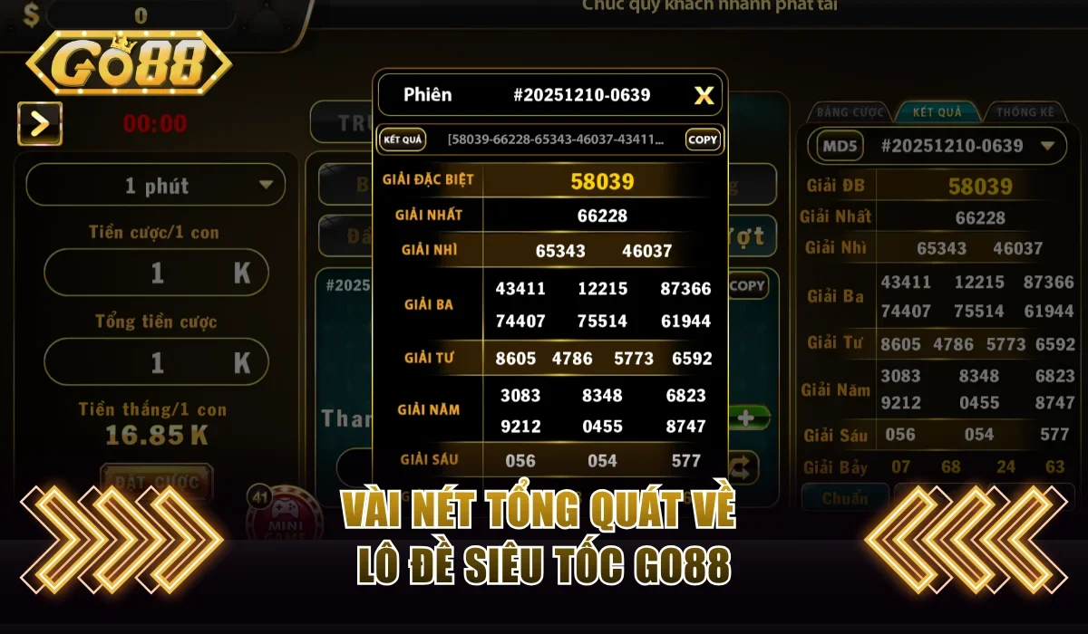 Vài nét tổng quát về lô đề siêu tốc Go88