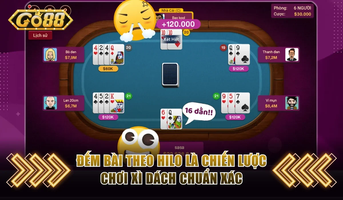 Đếm bài theo hilo là chiến lược chơi Xì Dách chuẩn xác