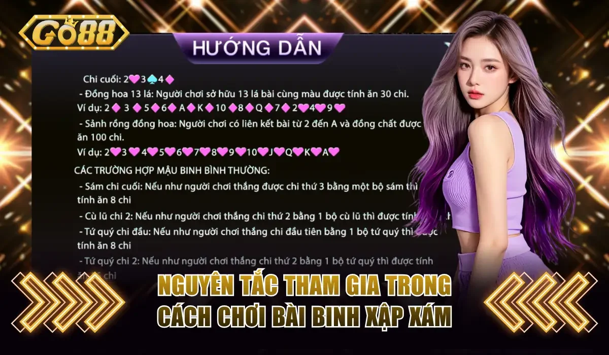 Nguyên tắc tham gia ván đấu trong cách chơi bài Binh Xập Xám