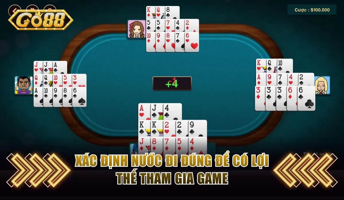 Cách Chơi Bài Tấn GO88 Thông Minh, Dễ Ăn Tiền Về Túi 3 Xác định nước đi đúng để tránh bị đuối từ đầu